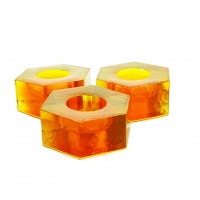 Blenko-2917-Hexagonal-Votive-Pawpaw
